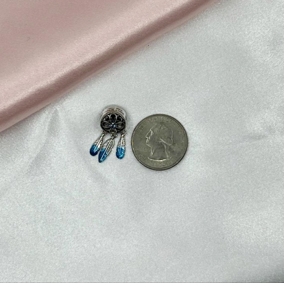 Charm for Bracelet Sterling Silver 925 Dream Catcher - Picture 5 of 5